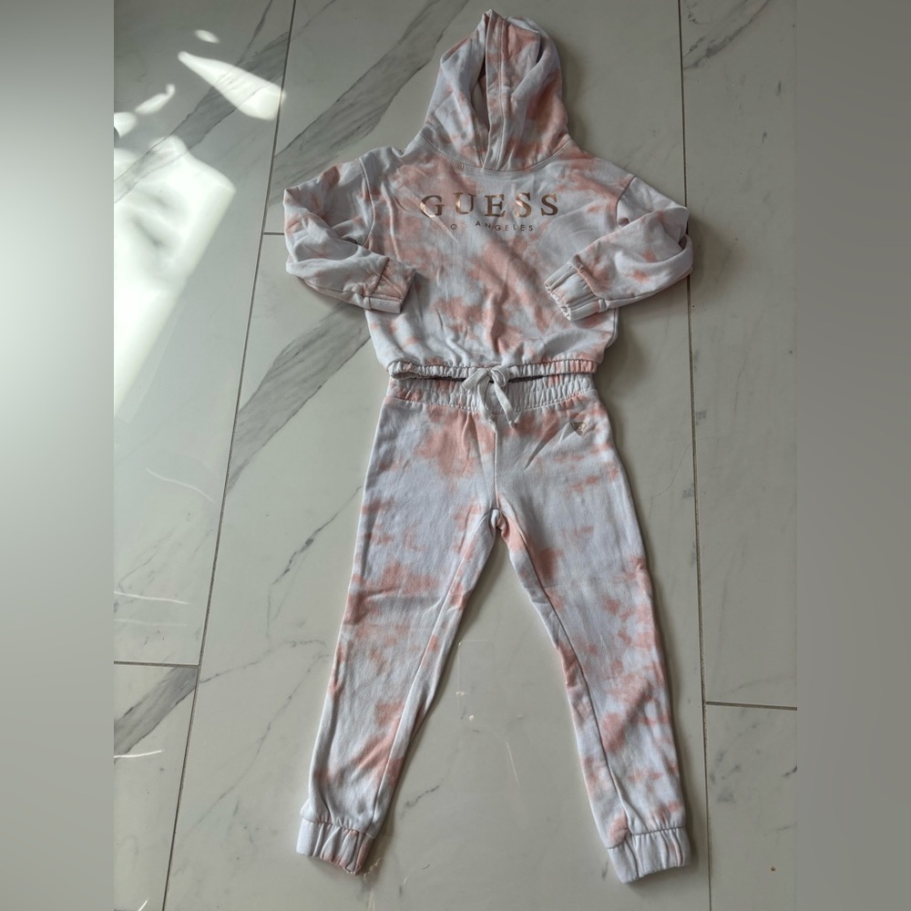 Guess Kids Pink and White Tie-Dye Set - Picture 2 of 8